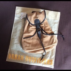 Urban Outfitters cow suede and leather backpack